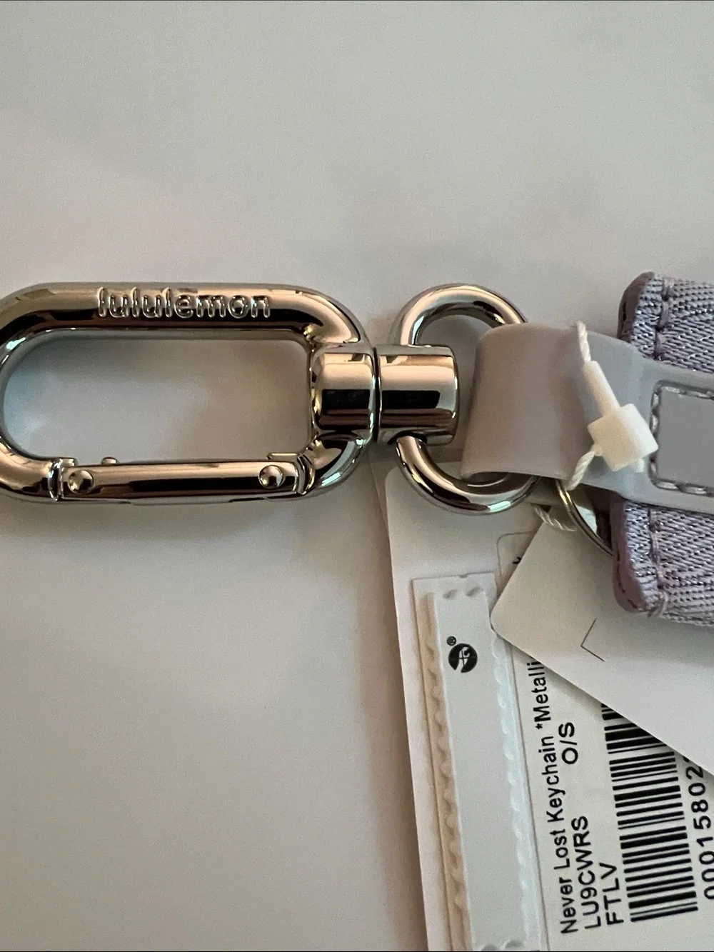 Lululemon Faint Lavender Purple Never Lost Keychain NWT